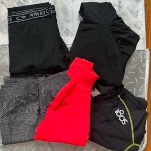 Lot of 5 Size XS Ski Base Layers H&M C9 by Champion